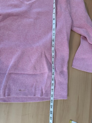 Faded Glory Authentic Girls Pink V-Neck Pullover Sweater Size XL (16-18 ) - Picture 6 of 7