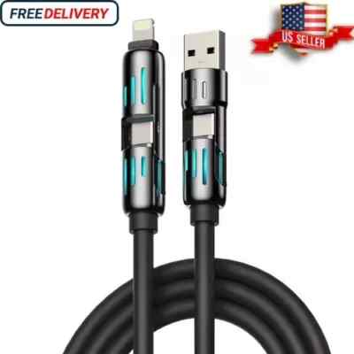 4 in 1 Multi-USB Charging Cable - MAX 240W Fast Charging/With USB A+ Type-C 5ft