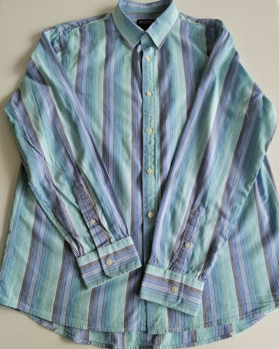 Michael Kors Men's Striped Button Front Long Sleeves Casual Dress Shirt Large - Picture 2 of 8