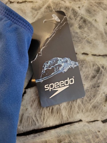 Speedo Womens Swimsuit w/back zipper Endurance+ Navy 28 NWT Retail $66 - Picture 2 of 7