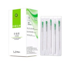 100x Acupuncture Manual Needle Disposable Sterile with Guide Tube 0.35x40mm 1.5"