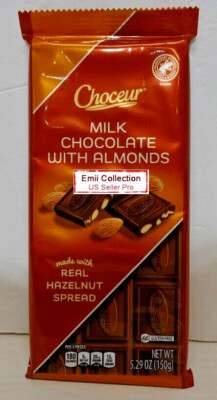 Choceur Austria Milk Chocolate with Almonds Bars Bundle 5.29oz 150g
