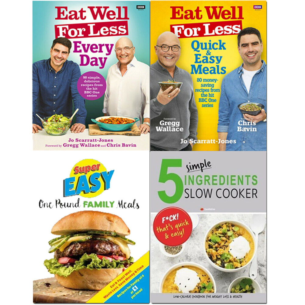 Eat Well For Less, Quick Easy Meals,Super Easy One, 5 Simple Ingredients 4 Books