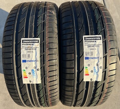 FOUR NEW BMW i8 Bridgestone Potenza S001 Tires (2X) 245/40R20