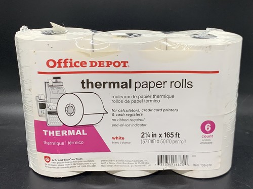 Office Depot Thermal Paper Rolls 2-1/4 
