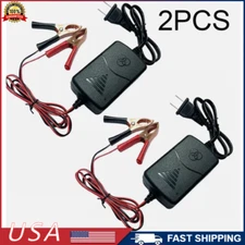 2PCS Car Battery Charger Maintainer 12V Trickle RV for Motorcycle Truck ATV Auto