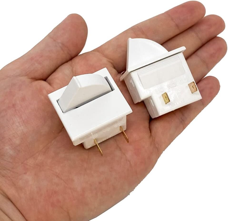 Refrigerator Door Light Switch 2 Feet Compatible for GE Whirlpool Maytag - 2 Pcs