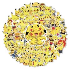 100 Pikachu Stickers Pokemon Sticker Pack Vinyl Decals For Laptop Phone Surfaces