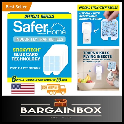 Effective Indoor Insect Control: 6 Glue Cards for SH502 Fly Trap Replacement