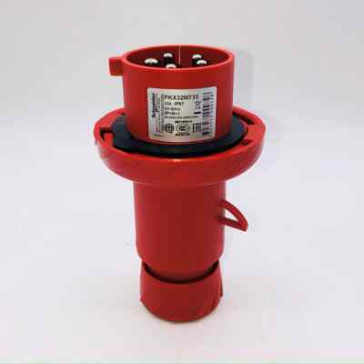 PKX32M735 industrial plug 380.415V, 32A,  3P+N+E,  IP67,  red