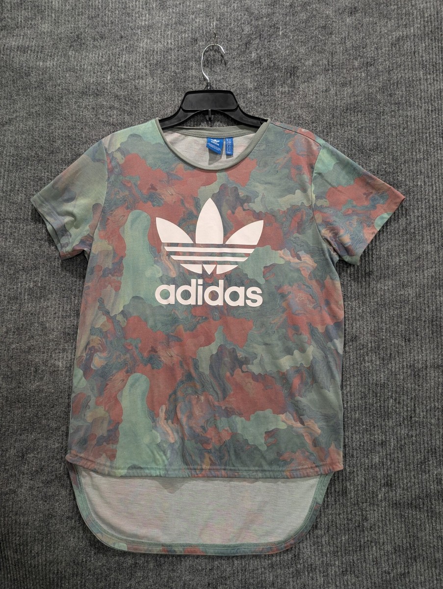 Adidas Originals Women's Trefoil Pastel Oil Paint Camo Boyfriend T