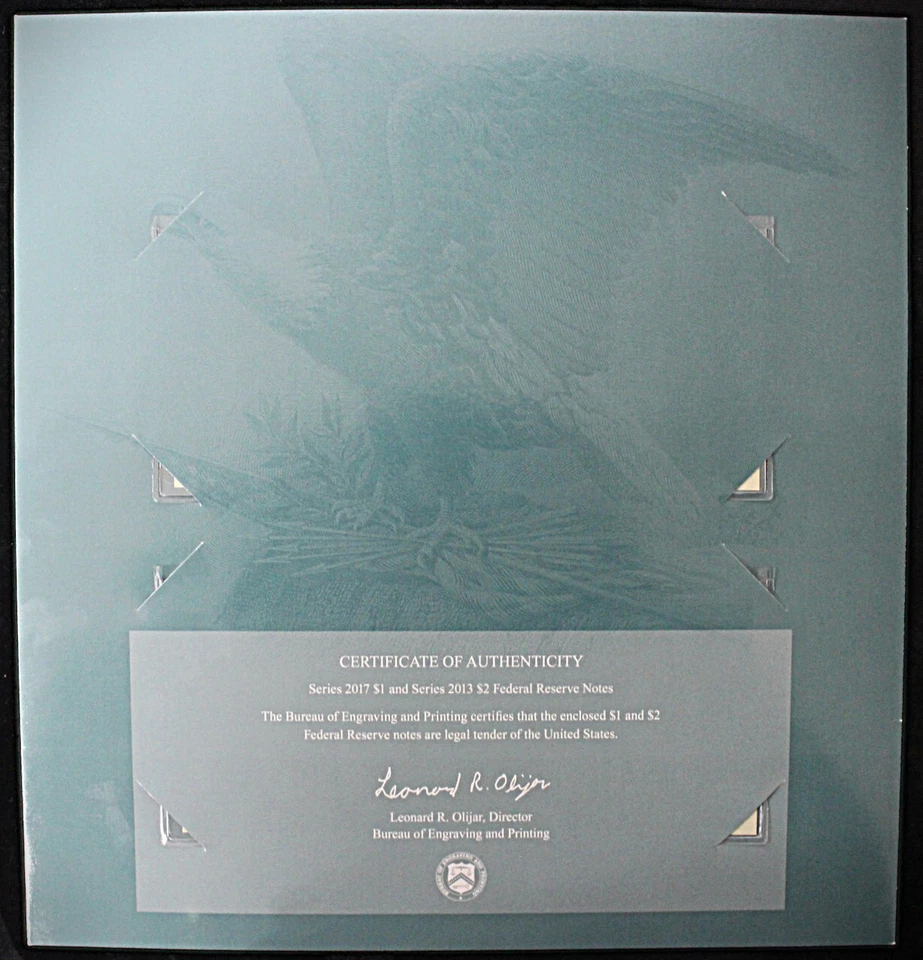 2019 $1 & $2 (Unc) Matching Currency Set - America's Founding Fathers - Image 3 of 3