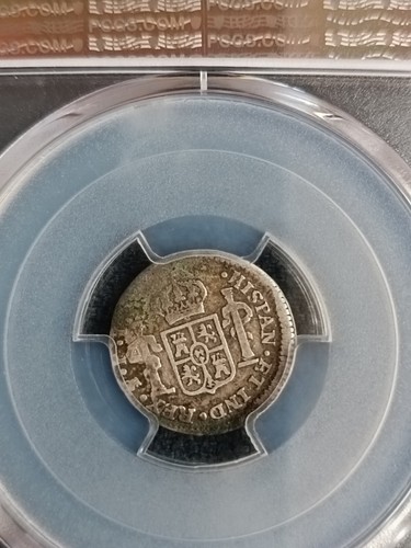 Bolivia 1789-PTS PR Silver 1/2 Real Charles IV PCGS Genuine VG Details - 第 2/2 張圖片