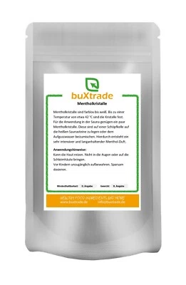 BUXTRADE 1 kg | Cristalli di Mentolo | Origine Naturale | Infuso Sauna | Olio di Menta |