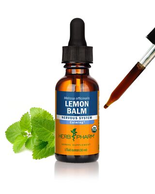 Herb Pharm Lemon Balm Liquid Extract 1 Fl Oz Organic Nervous System Support