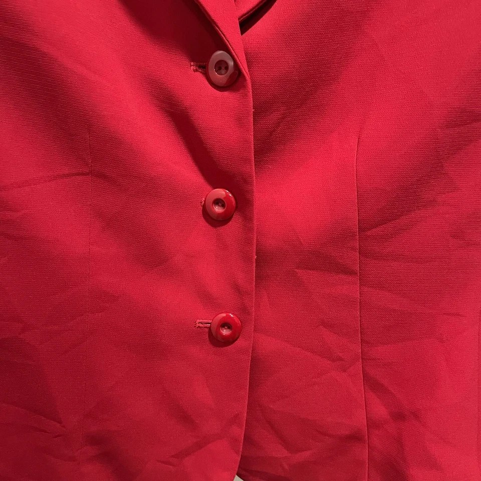 Blazer Suit Studio Mujer Tres Botones Rojo Talla 16 Foto 3 de 4
