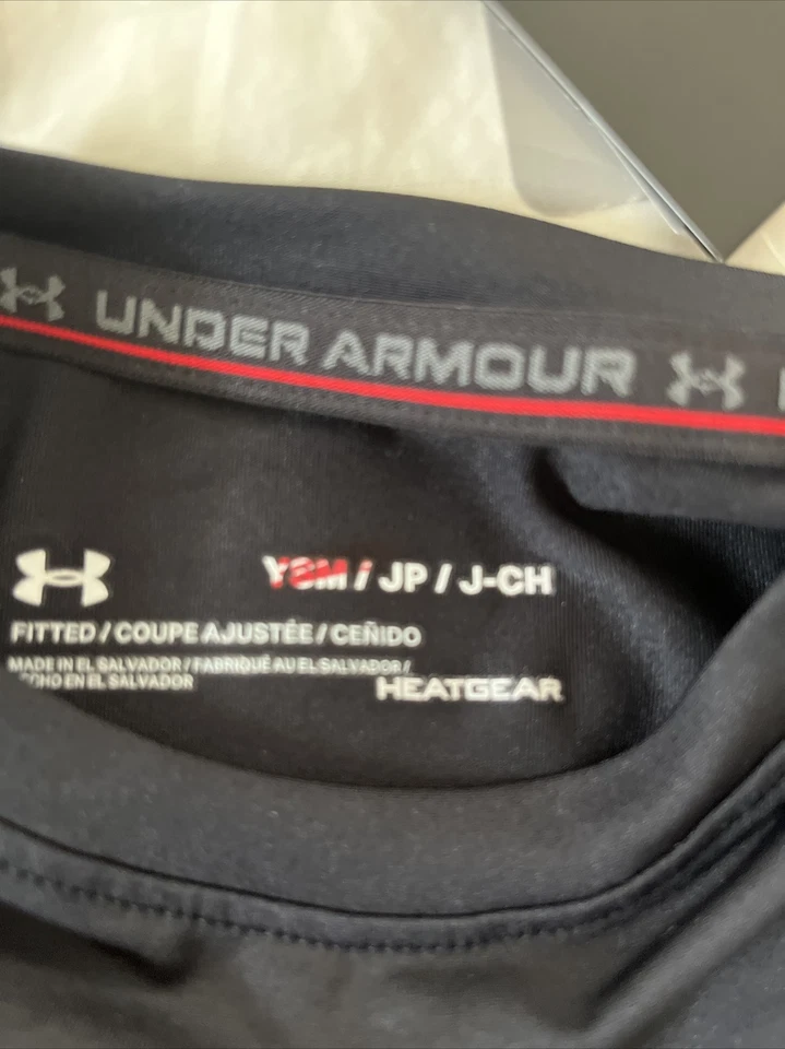 Under Armour Heat Gear Short Sleeve T Shirt Youngster Boys Baselayer Tee Youth S - Image 4 of 4