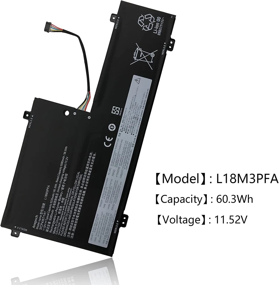 Batería L18D3PF2 para Lenovo Yoga C740-15IML Series L18M3PFA 5B10T83739 60,3Wh EE. UU. Foto 4 de 4
