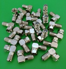  10 PCS F-Type 90 Degree Right Angle Connector RG6 RG59 - USA Seller
