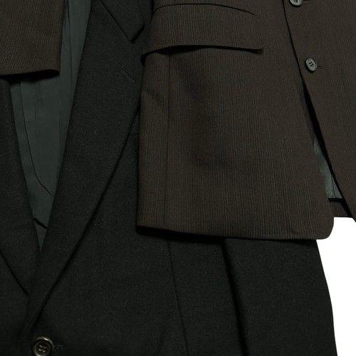 165 90s vintage Yohji Yamamoto D'URBAN A.A.R black suit men jacket pants set - Picture 5 of 24