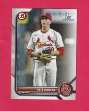 50 card lot of 2022 Bowman Draft #128 Pete Hansen - Cardinals- 10 lots available