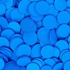2000 Stück Wertmarken Einkaufswagenchips Pfandmarken Biermarke Event Hellblau