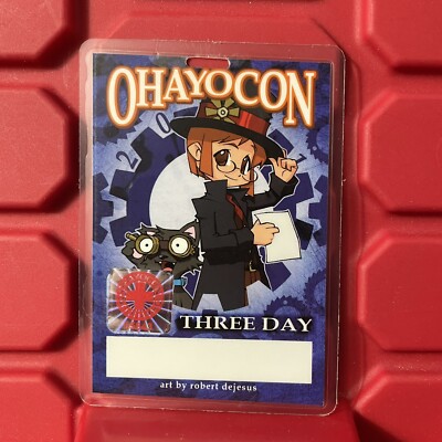Ohayocon Convention Laminated All Access Pass Three Day Pre Owned 2012