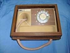 Vintage GTE Rotary Dial Desk Phone in Case , Mid Century Modern - parts - prop