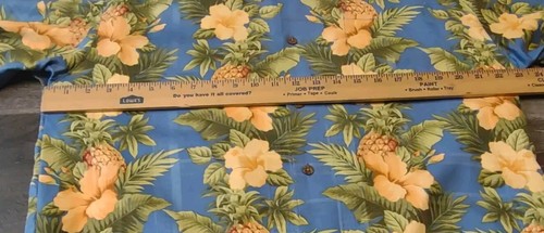Tommy Bahama Silk Shirt XL Mens Blue Pineapple Floral Button Up Hawaiian Short - Picture 5 of 14
