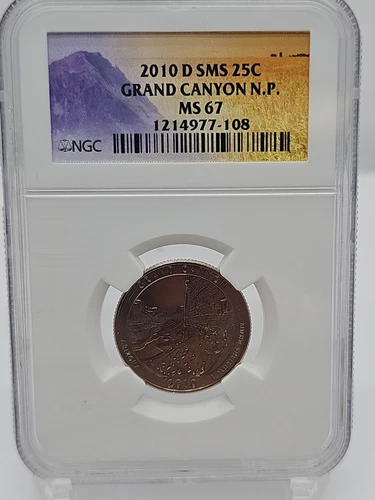 2010 D SMS 25C Grand Canyon N.P. MS67 NGC Graded! CB7-36