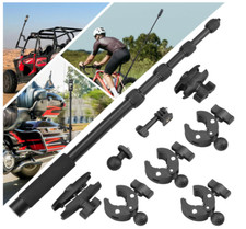 Motorcycle Mount Kit for Insta360 X5 X4 X3 X2 ONE RS GoPro, w/ 59" Selfie Stick