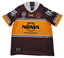 2004 Brisbane Broncos Men Jersey XLarge Rugby Home NRL ISC NRMA Insur Vtg 92410