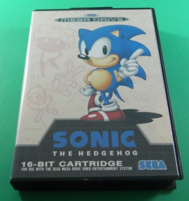 Sonic 2, Sonic 1 Box PAL Sega Mega Drive Handbuch getestet funktioniert selten  