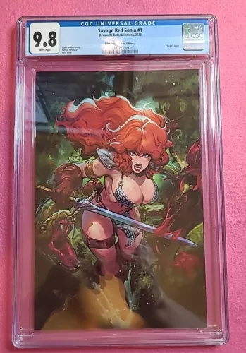 Savage Red Sonja #1 Virgin LE Reiq Variant Cgc 9.8