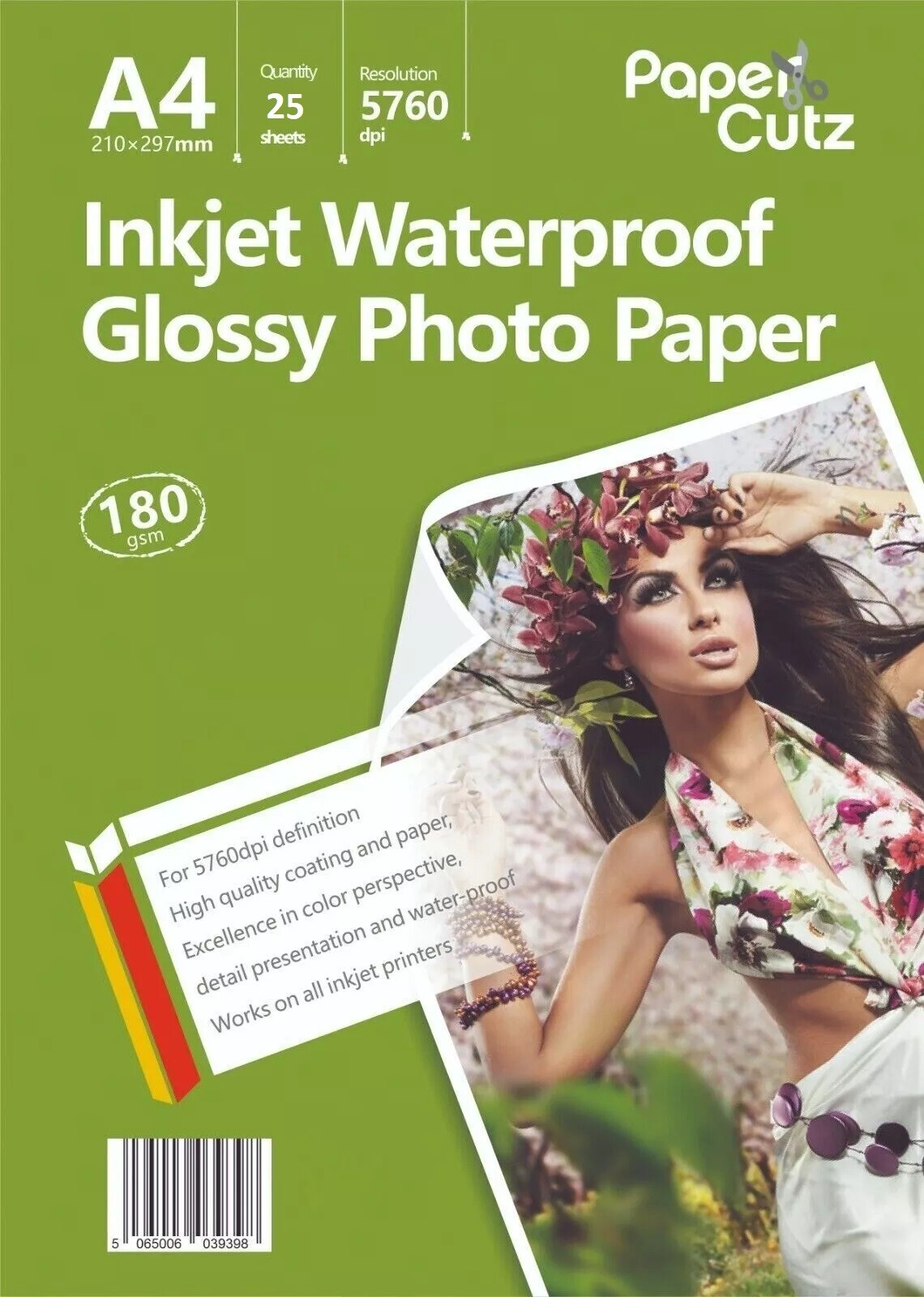 A4 180gsm Photo Paper Inkjet Premium Quality High Gloss - 25 Sheets