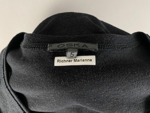 OSKA Womens Tunic Short Sleeve Pullover Hemp Cotton Black Size 5 - Picture 11 of 17