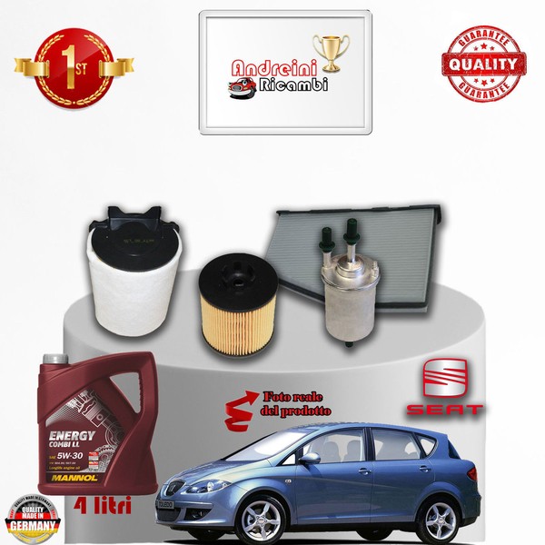 Wartungsset Filter + ÖL Seat Toledo III 1.4 TSI 92KW 125PS Ab 2009-image