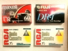 Blank Audio Cassette Tapes Factory Sealed. Lot of 4. Three 60-min, One 90 Min.