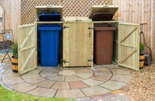 Bellus Triple Wheelie Bin Storage - Storage for 3 x 240 Litre Wheelie Bins
