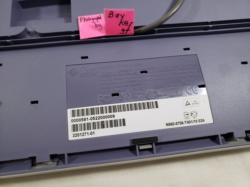 Teclado con cable USB Sun Microsystems 320-1271 tipo 6 micro sistemas 3201271-01 - Imagen 6 de 8