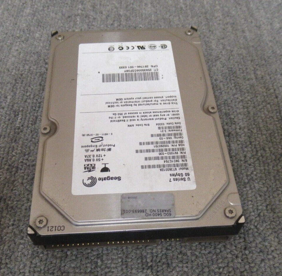 Seagate ST360012A U7 60GB 5400RPM ATA-100 1MB 3.5" Internal Hard Drive - Image 3 of 4
