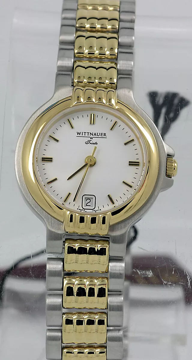 NEW WITTNAUER BY BULOVA 16M05 SWISS QUARTZ LADIES STEEL WHITE