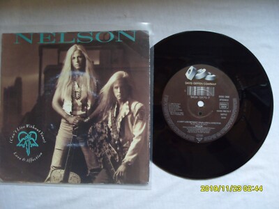 NELSON CAN'T LIVE WITHOUT YOUR LOVE D.G.C. RECORDS UK 7''VINYL SINGLE in P/SLEEVE