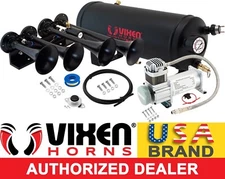 TRAIN HORN KIT FOR TRUCK LOUD SYSTEM /1.5G AIR TANK/150PSI /4 TRUMPETS FITS JEEP