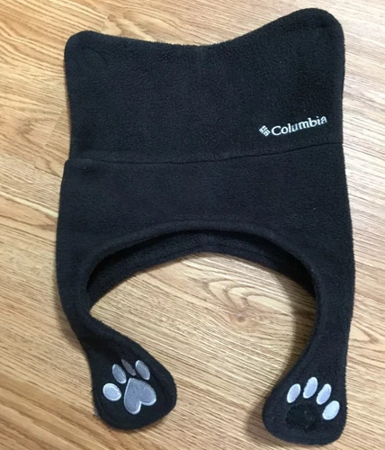 Infant Unisex Columbia Winter Cat Ears Fleece Hat Paws OS Chin Strap