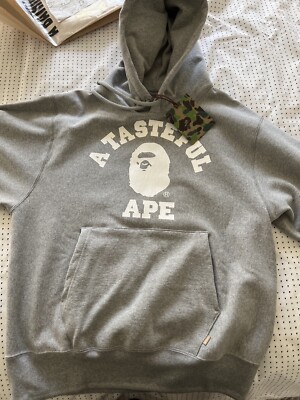 BAPE x JJJJound Relaxed Classic Collegiate Pullover Hoodie Size Small US Seller