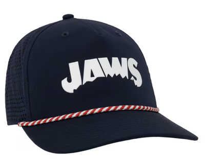 Heroes Inc Jaws Movie Hat - Black Skull Cap With Amity Surf Shop Logo