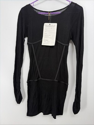 6126 by Lindsay Lohan Black Mini Dress Long Sleeve NWT Small