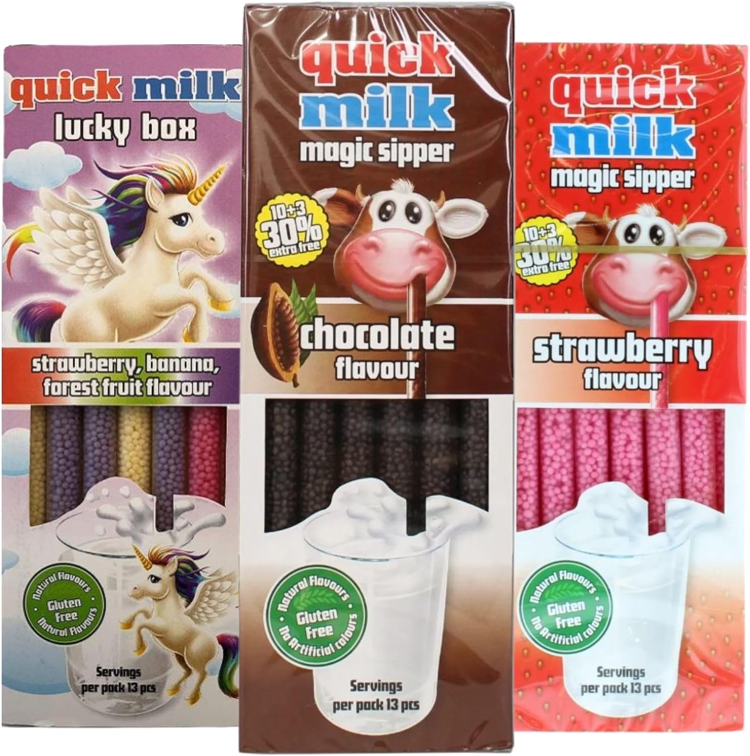 Quick Milk Straws Magic Sipper Straw | Flavoured Milk Straw Milkshake | Chocola