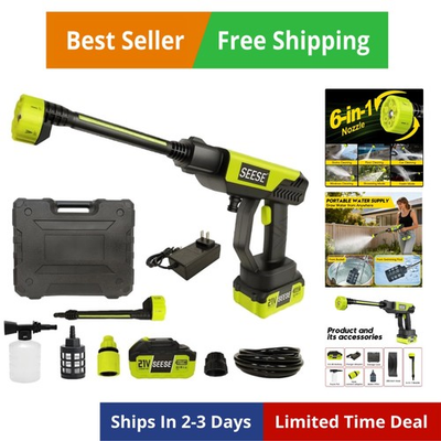 #ad #ad Cordless Pressure Washer Gun: 1200 PSI Portable Electric Washer for Vehicle ... $119.99